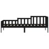 Lit de jour sans matelas noir 90x190 cm bois de pin massif 