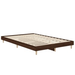 Cadre de lit sans matelas chêne marron 120x190 cm 