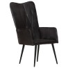 Chaise à oreilles Noir Cuir véritable 