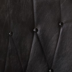 Chaise à oreilles Noir Cuir véritable 