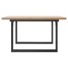 Table basse cadre en O 90x90x45,5cm bois de pin massif et acier 