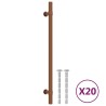 Poignées d'armoire 20 pcs bronze 224 mm acier inoxydable 