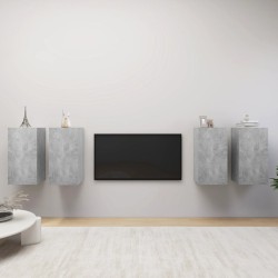 Meubles TV 4 pcs Gris béton 30,5x30x60 cm Bois d'ingénierie 