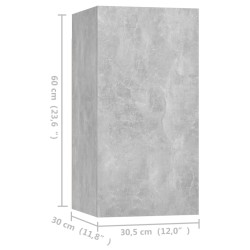 Meubles TV 4 pcs Gris béton 30,5x30x60 cm Bois d'ingénierie 