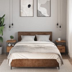 Tables de chevet 2 pcs chêne artisanal bois d'ingénierie 