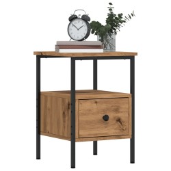 Tables de chevet 2 pcs chêne artisanal bois d'ingénierie 