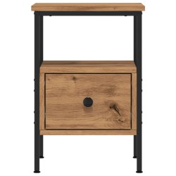 Tables de chevet 2 pcs chêne artisanal bois d'ingénierie 