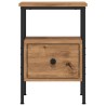 Tables de chevet 2 pcs chêne artisanal bois d'ingénierie 