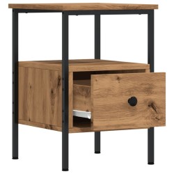 Tables de chevet 2 pcs chêne artisanal bois d'ingénierie 
