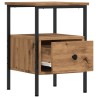 Tables de chevet 2 pcs chêne artisanal bois d'ingénierie 