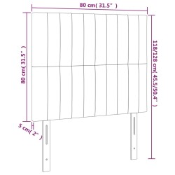 Tête de lit à LED Crème 80x5x118/128 cm Tissu 