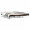 Cadre de lit sans matelas chêne fumé 180x200 cm 