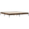 Cadre de lit sans matelas chêne fumé 180x200 cm 