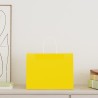 Sacs en papier 250 pcs avec poignées jaune 32x17x25 cm 