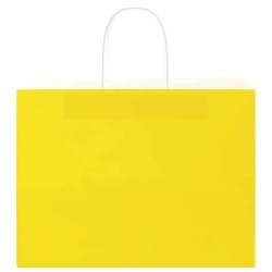 Sacs en papier 250 pcs avec poignées jaune 32x17x25 cm 