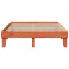 Cadre de lit sans matelas cire marron 140x190cm bois pin massif 