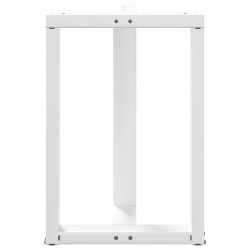 Pieds de table à manger en T, 2 pièces, blanc, 60 x 35 x (72-73) cm, acier 