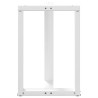 Pieds de table à manger en T, 2 pièces, blanc, 60 x 35 x (72-73) cm, acier 
