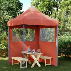 Tente de réception pliable escamotable avec 2 parois latérales 