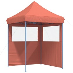 Tente de réception pliable escamotable avec 2 parois latérales 
