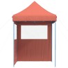 Tente de réception pliable escamotable avec 2 parois latérales 