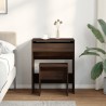 Coiffeuse et tabouret chêne marron 60x40x113,5 cm 