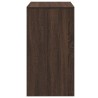 Coiffeuse et tabouret chêne marron 60x40x113,5 cm 