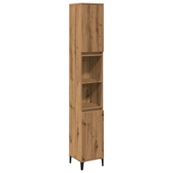 Armoire de salle de bain chêne artisanal 30x30x190 cm 
