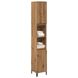 Armoire de salle de bain chêne artisanal 30x30x190 cm 