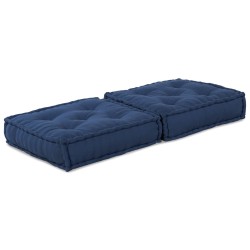 Pouffe Indigo Tissu (100% coton) 70 x 70 x 36 cm Pouffe Indigo 