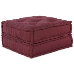 Pouf modulaire marron 70x70x36 tissu 