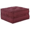 Pouf modulaire marron 70x70x36 tissu 