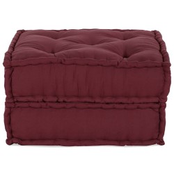 Pouf modulaire marron 70x70x36 tissu 