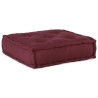 Pouf modulaire marron 70x70x36 tissu 