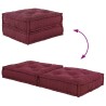 Pouf modulaire marron 70x70x36 tissu 