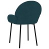 Chaises à manger lot de 2 Bleu Velours 
