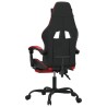 Chaise de jeu pivotante et repose-pied Noir et rouge Similicuir 