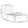 Cadre de lit sans matelas marron miel 100x200cm bois pin massif 