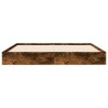 Cadre de lit sans matelas chêne fumé 140x200 cm bois ingénierie 