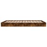 Cadre de lit sans matelas chêne fumé 140x200 cm bois ingénierie 
