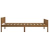 Cadre de lit sans matelas pin massif marron miel 90x200 cm 