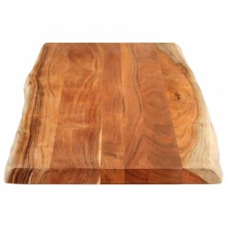 Dessus de table 140x60x2,5cm rectangulaire bois massif d'acacia 