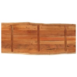 Dessus de table 140x60x2,5cm rectangulaire bois massif d'acacia 
