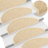 Tapis d'escalier autocollants 15 pcs 65x21x4 cm Beige 