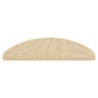 Tapis d'escalier autocollants 15 pcs 65x21x4 cm Beige 