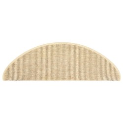 Tapis d'escalier autocollants 15 pcs 65x21x4 cm Beige 
