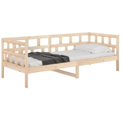 Lit de jour sans matelas bois de pin massif 80x200 cm 