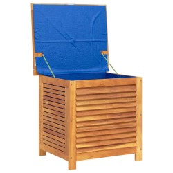 Boîte de rangement de jardin persiennes 60x50x56cm bois acacia 