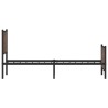 Cadre de lit en métal sans matelas chêne marron 107x203 cm 