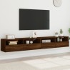 Meubles TV muraux 2pcs chêne marron 100x30x30cm bois ingénierie 